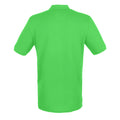 Lime - Back - Henbury Mens Modern Fit Cotton Pique Polo Shirt