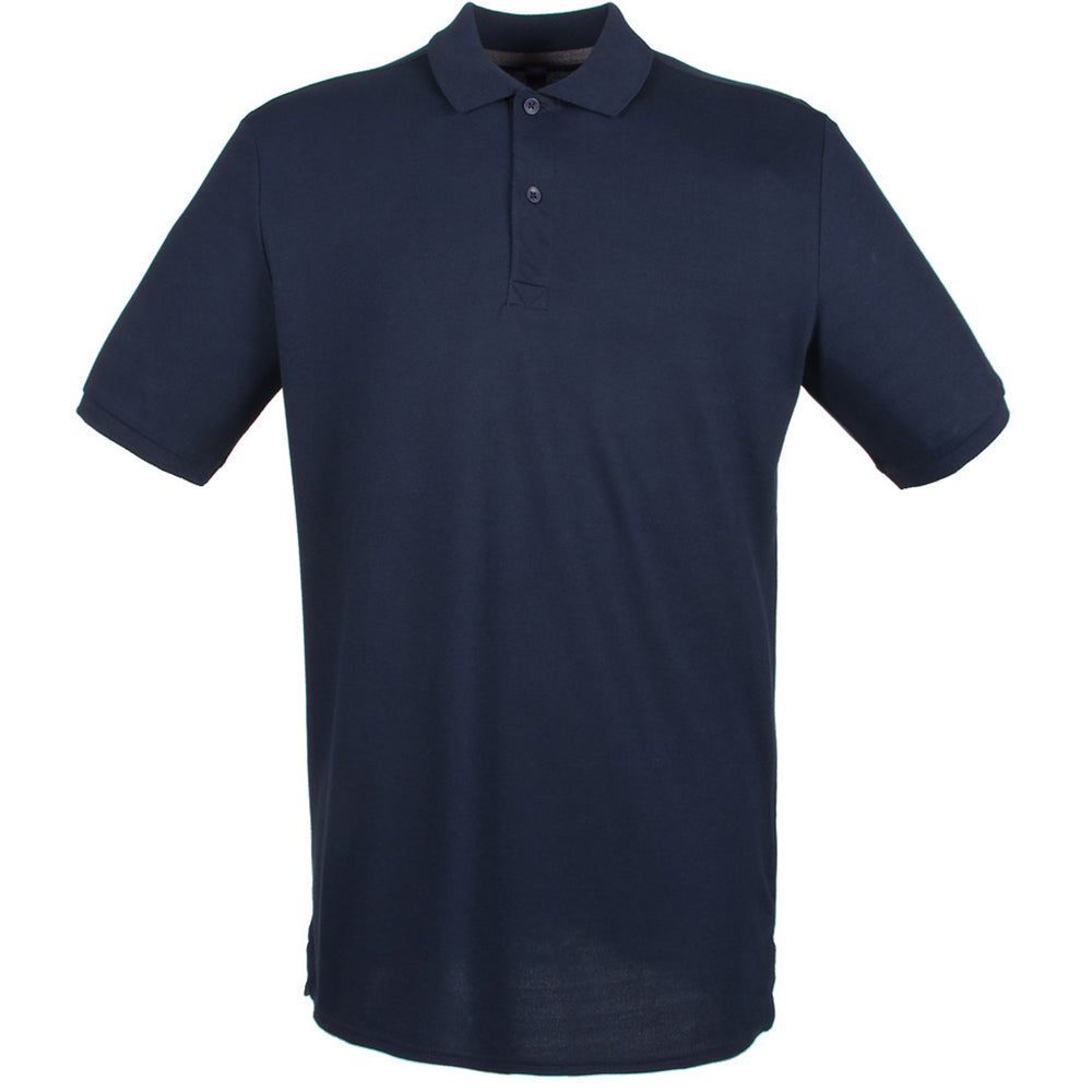 Oxford Navy - Front - Henbury Mens Modern Fit Cotton Pique Polo Shirt