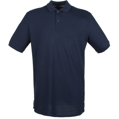 Oxford Navy - Front - Henbury Mens Modern Fit Cotton Pique Polo Shirt