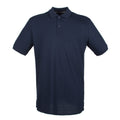 Navy - Front - Henbury Mens Modern Fit Cotton Pique Polo Shirt