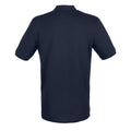 Navy - Back - Henbury Mens Modern Fit Cotton Pique Polo Shirt
