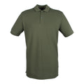 Olive - Front - Henbury Mens Modern Fit Cotton Pique Polo Shirt