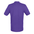Purple - Back - Henbury Mens Modern Fit Cotton Pique Polo Shirt