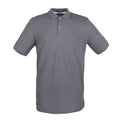 Steel Grey - Front - Henbury Mens Modern Fit Cotton Pique Polo Shirt