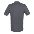 Steel Grey - Back - Henbury Mens Modern Fit Cotton Pique Polo Shirt