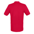 Vintage Red - Back - Henbury Mens Modern Fit Cotton Pique Polo Shirt