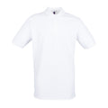 White - Front - Henbury Mens Modern Fit Cotton Pique Polo Shirt