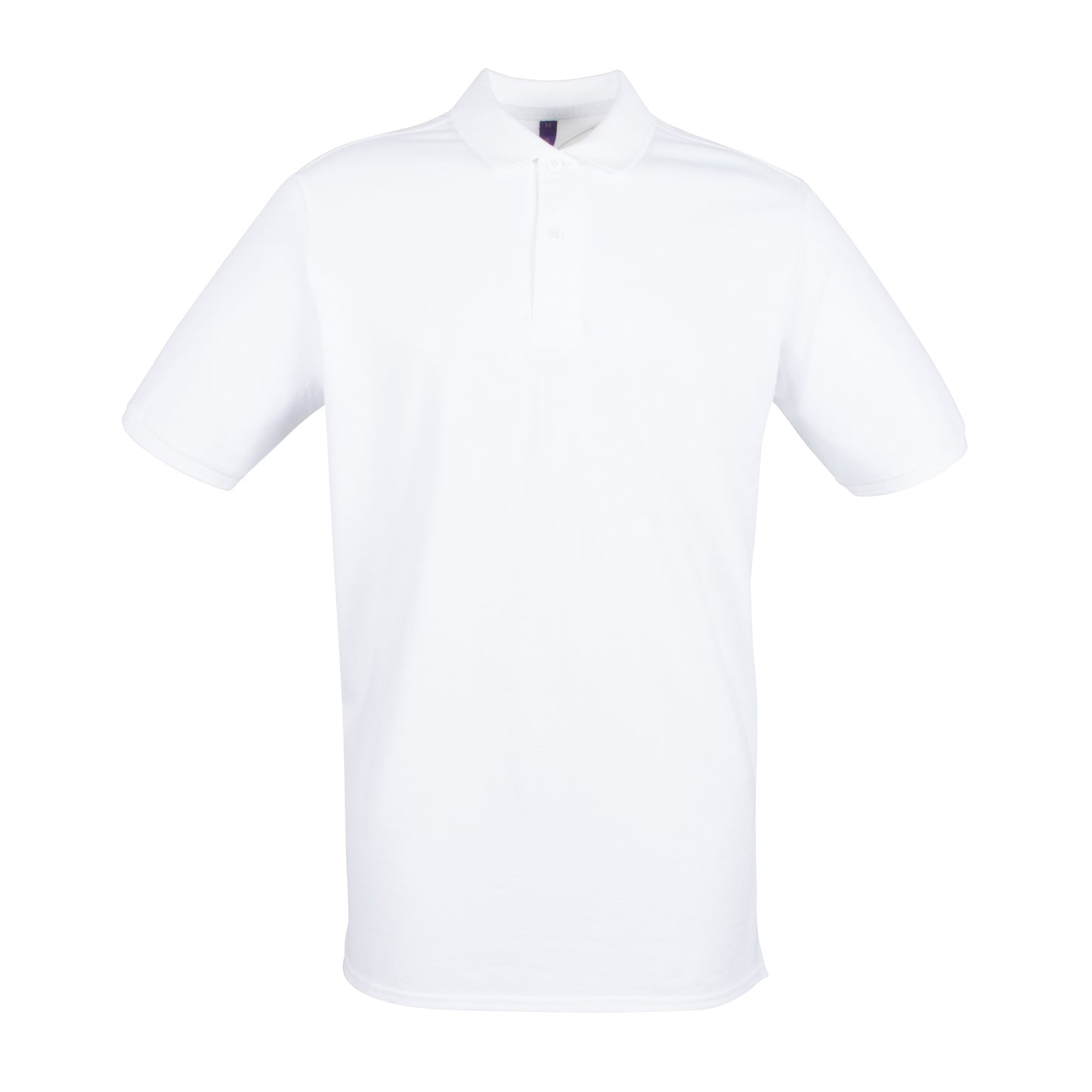 White - Front - Henbury Mens Modern Fit Cotton Pique Polo Shirt