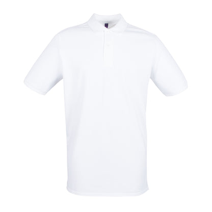 White - Front - Henbury Mens Modern Fit Cotton Pique Polo Shirt