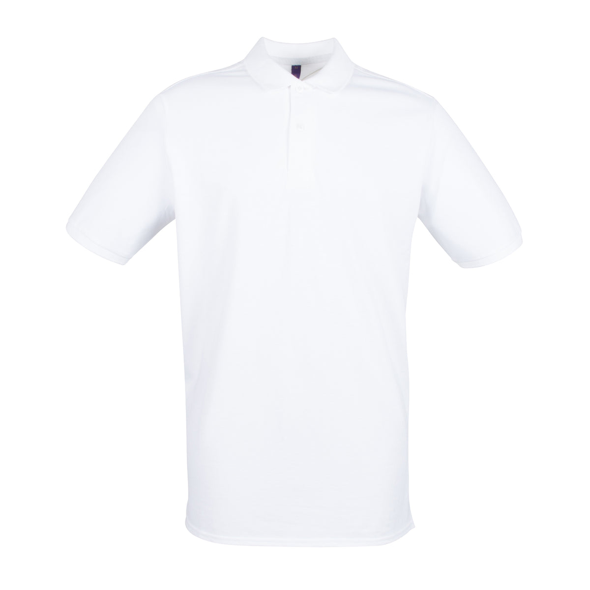 White - Front - Henbury Mens Modern Fit Cotton Pique Polo Shirt