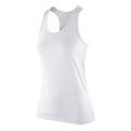 White - Front - Spiro Womens-Ladies Impact Softex Sleeveless Fitness Vest Top