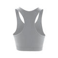 Cloudy Grey - Back - Spiro Womens-Ladies Impact Softex Plain Crop Top