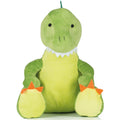 Green - Front - Mumbles Zippie Childrens-Kids Plush Dinosaur Toy