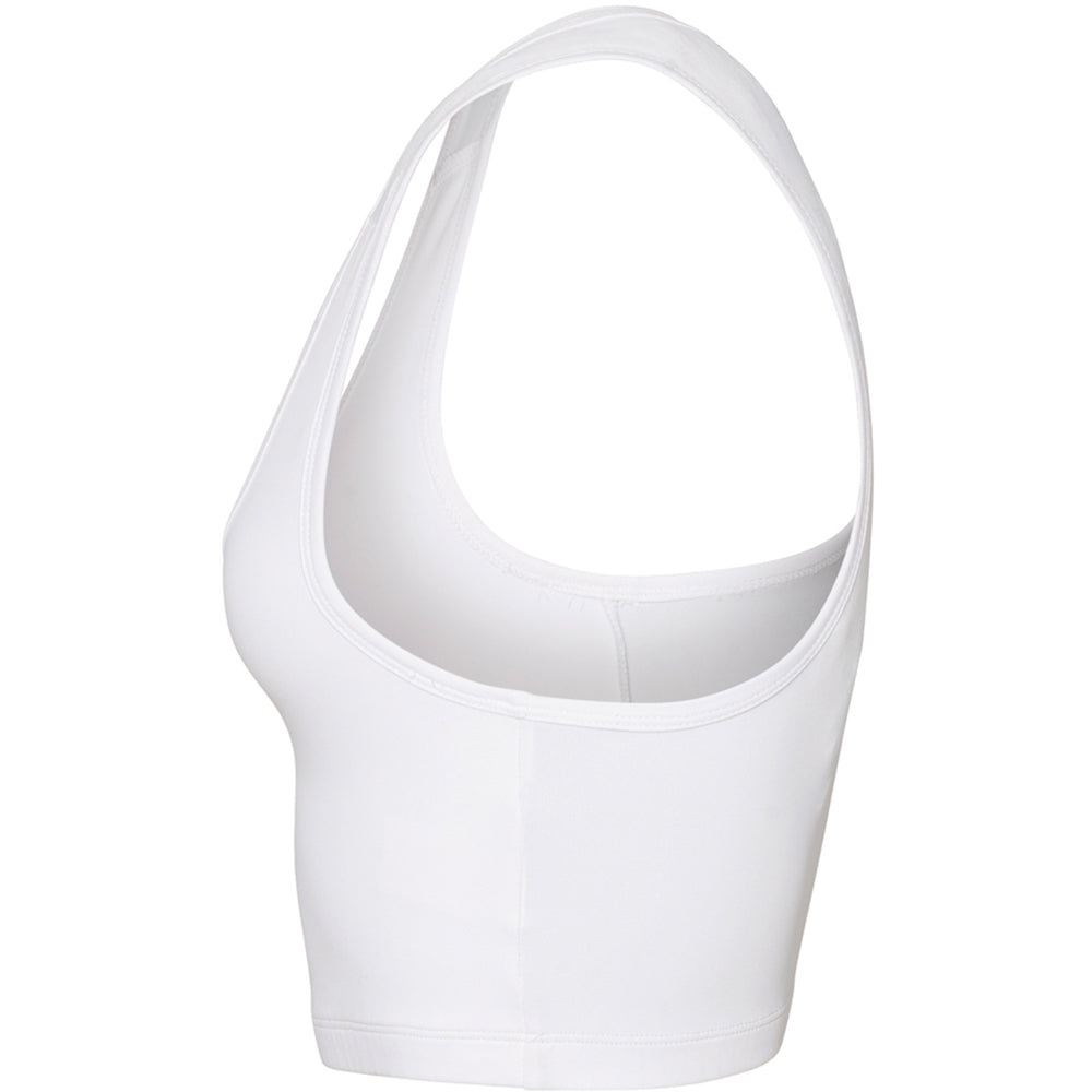 Arctic White - Side - AWDis Just Cool Womens-Ladies Sleeveless Girlie Sports Crop Top