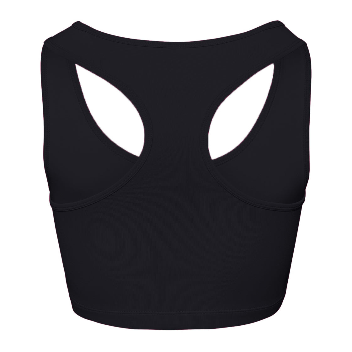 Jet Black - Back - AWDis Just Cool Womens-Ladies Sleeveless Girlie Sports Crop Top