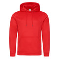 Fire Red - Front - AWDis Adults Unisex Polyester Sports Hoodie