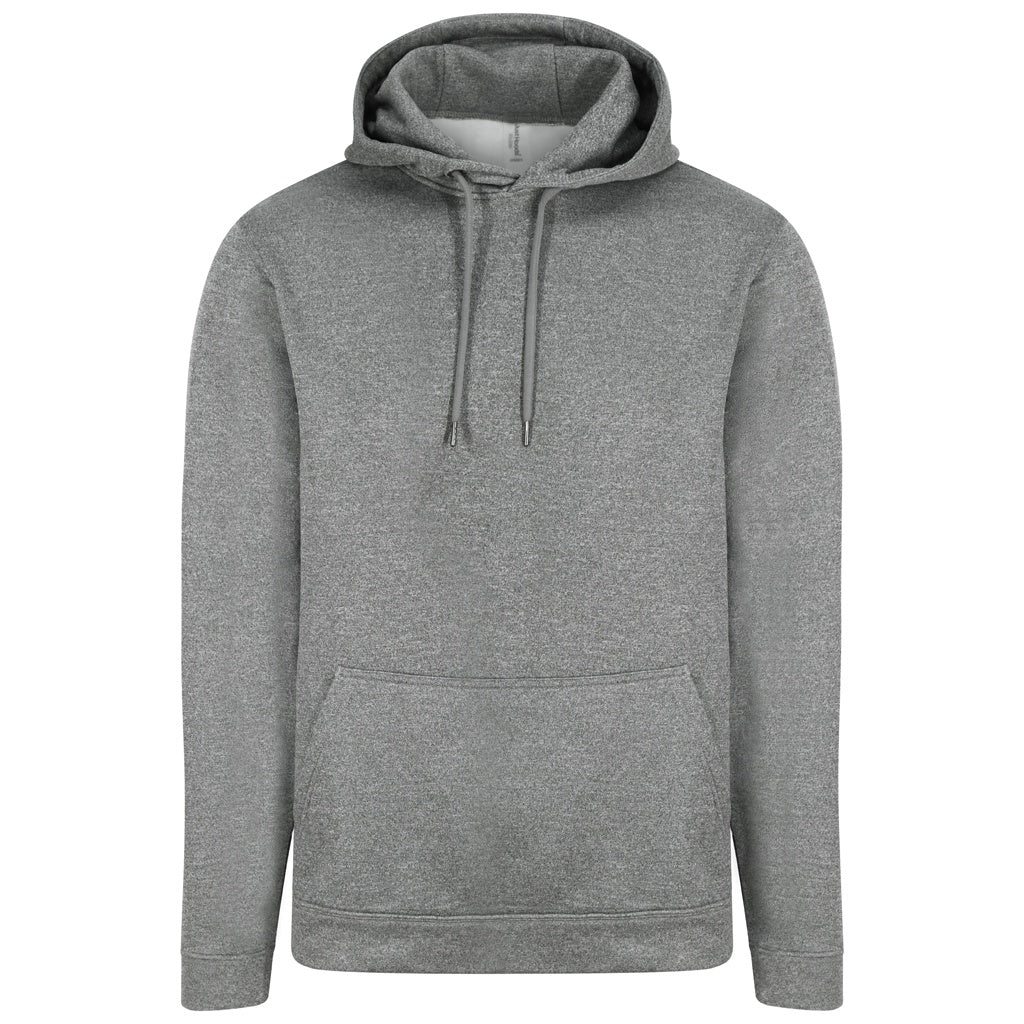 Grey Melange - Front - AWDis Adults Unisex Polyester Sports Hoodie