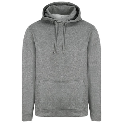 Grey Melange - Front - AWDis Adults Unisex Polyester Sports Hoodie
