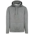 Grey Melange - Front - AWDis Adults Unisex Polyester Sports Hoodie