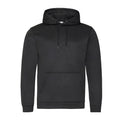 Jet Black - Front - AWDis Adults Unisex Polyester Sports Hoodie