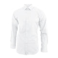 White - Front - Brook Taverner Mens Pisa Long Sleeve Slim Fit Shirt