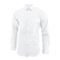 White - Front - Brook Taverner Mens Pisa Long Sleeve Slim Fit Shirt