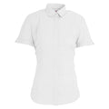 White - Front - Brook Taverner Womens-Ladies Soave Short Sleeve Poplin Shirt