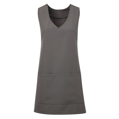 Dark Grey - Front - Premier Womens-Ladies Wrap Around Sleeveless Tunic Apron