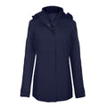 Navy - Front - Kariban Womens-Ladies Hooded Parka Jacket