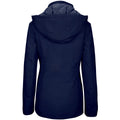 Navy - Back - Kariban Womens-Ladies Hooded Parka Jacket