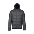 Marl Dark Grey - Front - Kariban Mens Lightweight Hooded Down Jacket