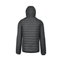 Marl Dark Grey - Back - Kariban Mens Lightweight Hooded Down Jacket