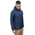 Navy - Side - Kariban Mens Lightweight Hooded Down Jacket