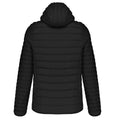 Black - Back - Kariban Mens Lightweight Hooded Down Jacket