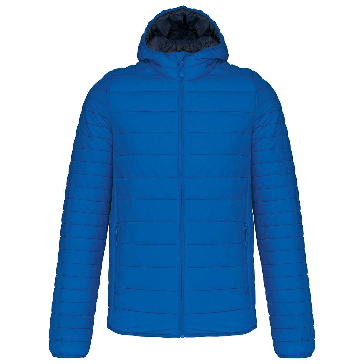 Light Royal - Front - Kariban Mens Lightweight Hooded Down Jacket