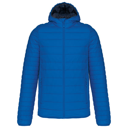 Light Royal - Front - Kariban Mens Lightweight Hooded Down Jacket