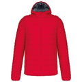 Red - Front - Kariban Mens Lightweight Hooded Down Jacket