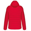 Red - Back - Kariban Mens Lightweight Hooded Down Jacket