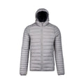 Marl Silver - Front - Kariban Mens Lightweight Hooded Down Jacket