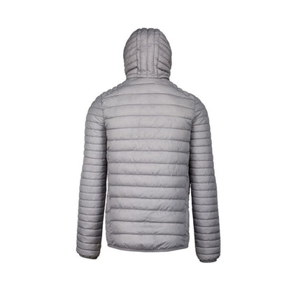 Marl Silver - Back - Kariban Mens Lightweight Hooded Down Jacket