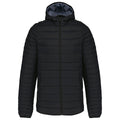 Black - Front - Kariban Mens Lightweight Hooded Down Jacket