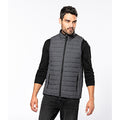 Marl Dark Grey - Back - Kariban Mens Quilted Lightweight Down Bodywarmer