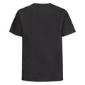 Black - Back - Russell Childrens-Kids Slim Short Sleeve T-Shirt