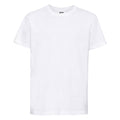 White - Front - Russell Childrens-Kids Slim Short Sleeve T-Shirt