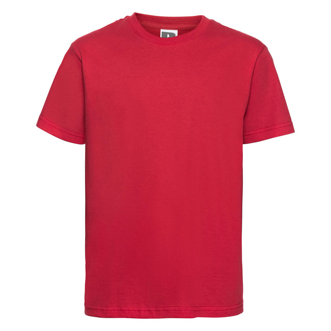 Classic Red - Front - Russell Childrens-Kids Slim Short Sleeve T-Shirt