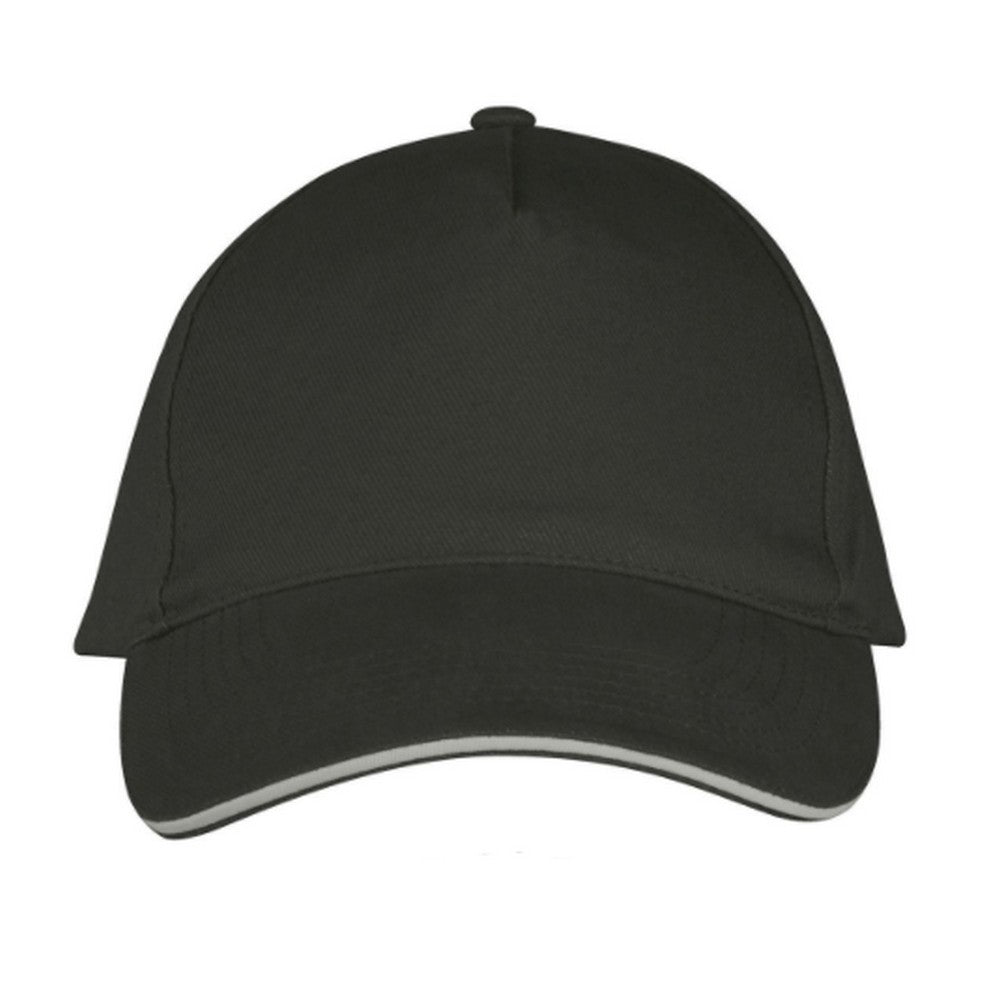 Dark Grey-Light Grey - Back - SOLS Unisex Long Beach Cap