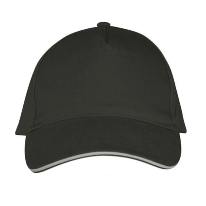 Dark Grey-Light Grey - Back - SOLS Unisex Long Beach Cap