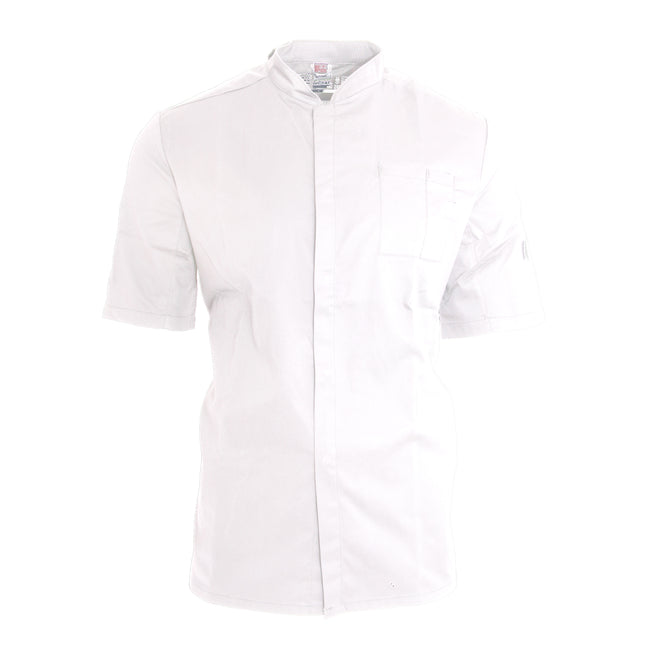 White-Black - Front - Le Chef Unisex ThermoCool Chefs Prep Jacket