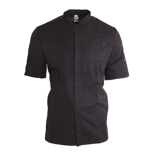 Black-Black - Front - Le Chef Unisex ThermoCool Chefs Prep Jacket