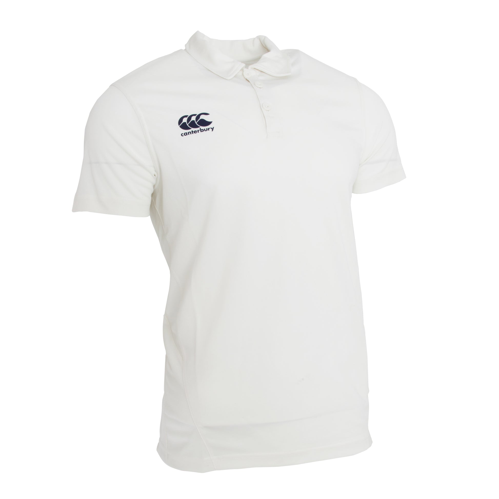 Cream - Front - Canterbury Mens Short Sleeve Cricket Shirt